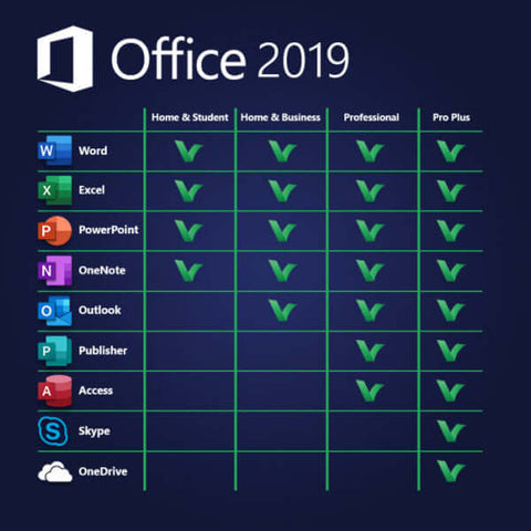 OFFICE 2019 PROFESSIONAL PLUS (BINDABLE) KEY.